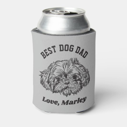 Aangepaste sjiitische Tzu Maltese hond pap aangepa Blikjeskoeler (Blikje Achterkant)