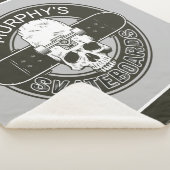 Aangepaste SkaterNAAM Skull Skateboarden Schaats Sherpa Deken (3/4)