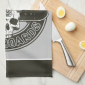 Aangepaste SkaterNAAM Skull Skateboarden Schaats Theedoek (Quarter Fold)