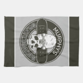 Aangepaste SkaterNAAM Skull Skateboarden Schaats Theedoek (Horizontaal)