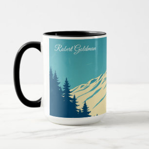 Aangepaste Ski Club Aspen Retro 70s Berg Mok