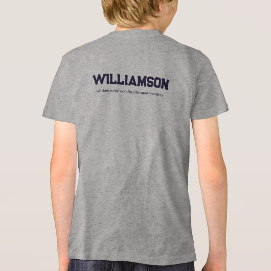 Aangepaste ski-locatie Datum Naam Tri-Blend Shirt (Achterkant)