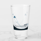 Aangepaste skihut voor monogram initialen glas (Achterkant)