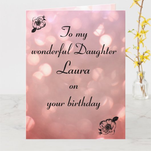 Aangepaste slachtdag kaart (Gele Bloem)