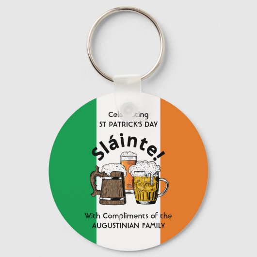 Aangepaste Sláinte ST PATRICKS DAAG Sleutelhanger (Voorkant)