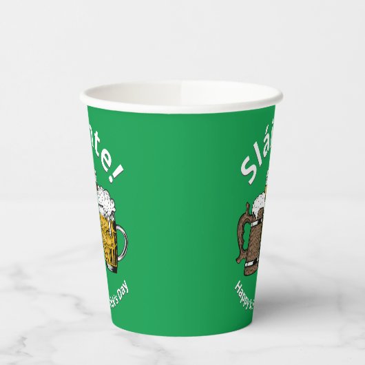 Aangepaste sláinte St Patricks Day Papieren Bekers (Links)
