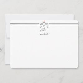 Aangepaste slangen N' Pistolen Briefpapier platte Notitiekaartje