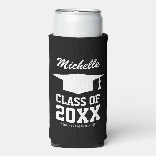 Aangepaste slanke koelboxxen voor 2025 afstudeerfe (Seltzer Voorkant)