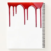 Aangepaste slechte ideeën druppelen bloed notitieboek (Achterkant)