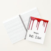 Aangepaste slechte ideeën druppelen bloed notitieboek (Binnen)