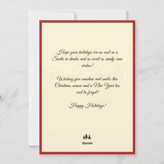 Aangepaste "Sleighin' in Style!" Kerstgroet Feestdagenkaart (Achterkant)