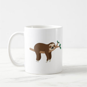Aangepaste sleufmaten grappige Sloth Jokes Koffiemok