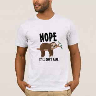Aangepaste sleufmaten grappige Sloth Jokes T-shirt