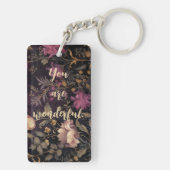 Aangepaste sleutelhanger met bloemenpatroon (achterkant)