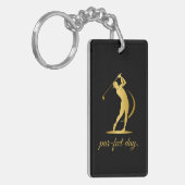 Aangepaste sleutelhanger met jouw naam voor golfer (Voorkant Links)