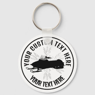 Aangepaste Sleutelhanger Snowmobile pictogram