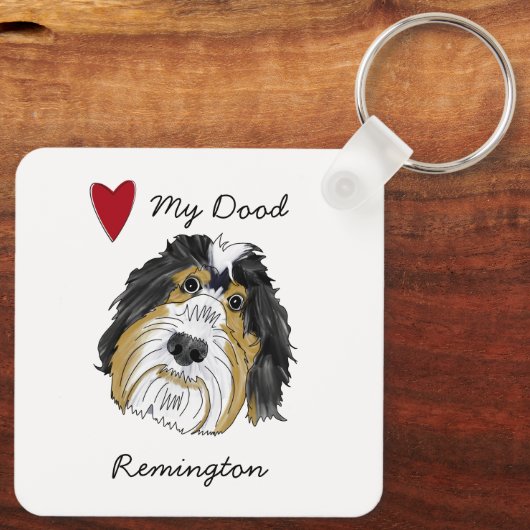 Aangepaste Sleutelhanger van Doodle Lovers (Achterkant)