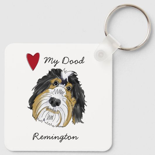 Aangepaste Sleutelhanger van Doodle Lovers (Achterkant)