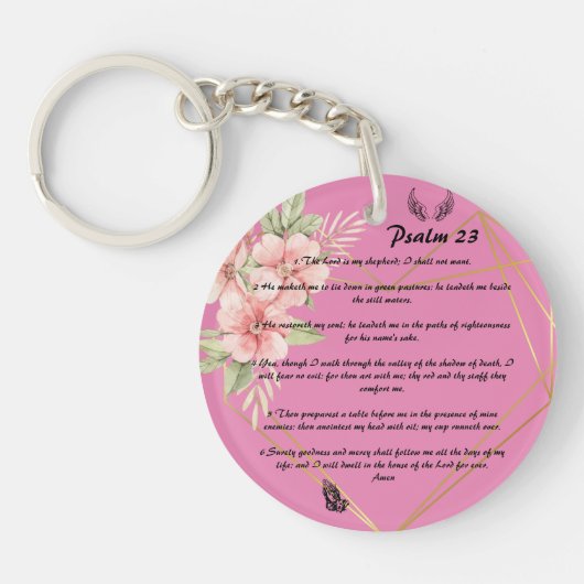 Aangepaste sleutelhanger van Psalm 23 (Voorkant)