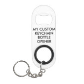 Aangepaste SLEUTELHANGER voor aangepaste STAALFLES Mini Flessenopener (Voorkant)