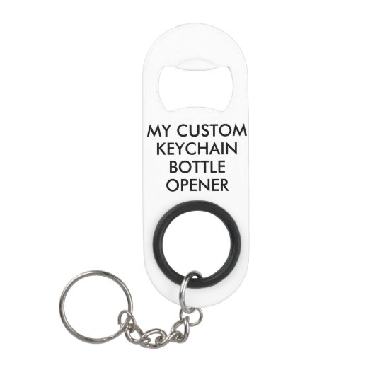 Aangepaste SLEUTELHANGER voor aangepaste STAALFLES Mini Flessenopener (Voorkant)