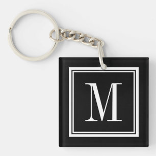 Aangepaste sleutelhanger voor achtergrondmonogram 