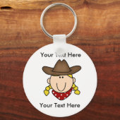 Aangepaste Sleutelhanger voor Cowgirl Blonde (Voorkant)