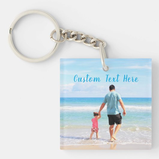 Aangepaste Sleutelhanger voor fototekst - Uw Super (Voorkant)