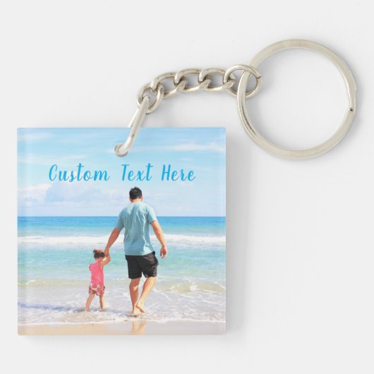 Aangepaste Sleutelhanger voor fototekst - Uw Super (Achterkant)