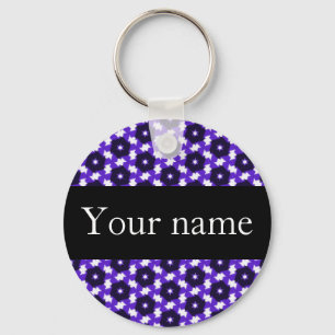 Aangepaste sleutelhanger voor Funky Pattern (zwart