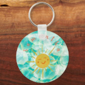 Aangepaste Sleutelhanger voor Happy Sun en Waves (Voorkant)