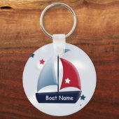 Aangepaste Sleutelhanger voor Nautical Sailboat De (Voorkant)