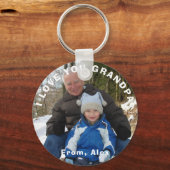 Aangepaste sleutelhanger voor opa, Ik hou van je o (Voorkant)
