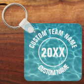 Aangepaste sleutelhanger voor zwemteam (Voorkant)