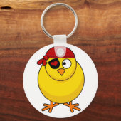 Aangepaste sleutelhangers met piraat baby kuiken (Voorkant)