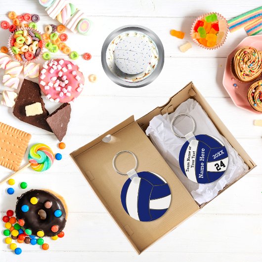 Aangepaste Sleutelhangers voor blauw en wit volley