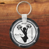 Aangepaste Sleutelhangers voor zwart, wit en zilve (Voorkant)