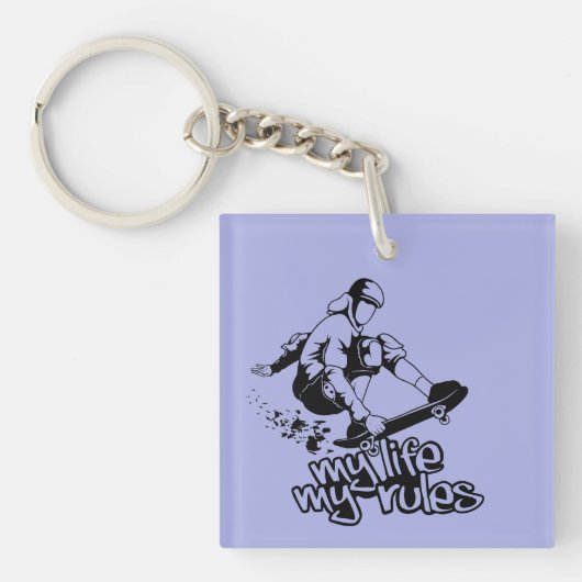 Aangepaste sleutelketen voor skateboarden sleutelhanger (voorkant)