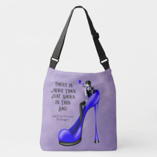 Aangepaste slogan Modebewuste dame in stiletto Crossbody Tas