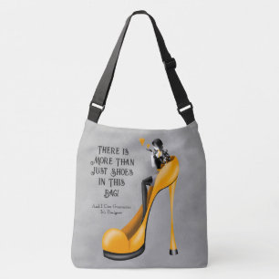 Aangepaste Slogan Modebewuste Dame in Stiletto Crossbody Tas