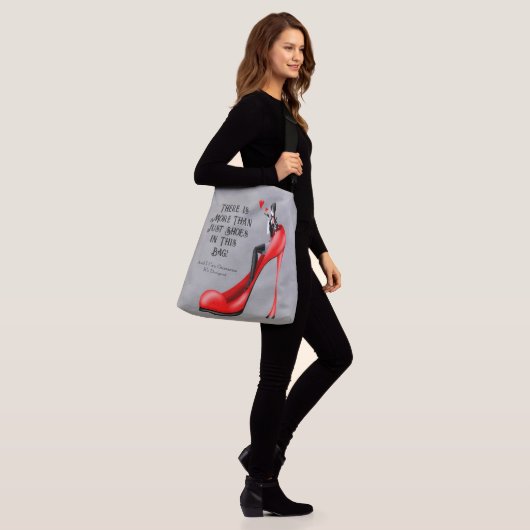 Aangepaste Slogan Modieuze Dame in Stiletto Crossbody Tas (Op model)