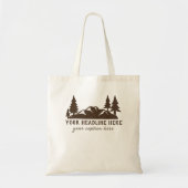Aangepaste Slogan Wandelen, Camping, Buiten Tote Bag (Voorkant)