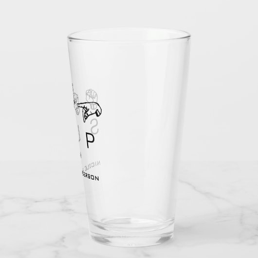 Aangepaste SLP Speech Language Patholoog ASL Glas (Links)