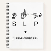 Aangepaste SLP Speech Language Patholoog ASL Notitieboek (Voorkant)