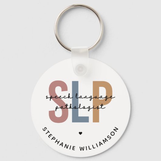 Aangepaste SLP Speech Language Patholoog Sleutelhanger (Achterkant)