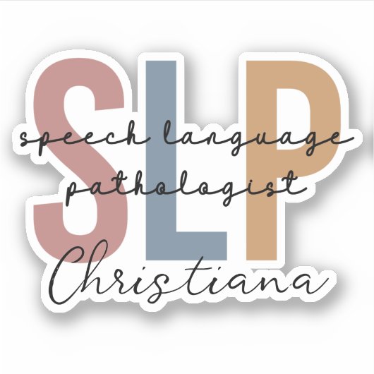 Aangepaste SLP Speech Language Patholoog Sticker (Voorkant)