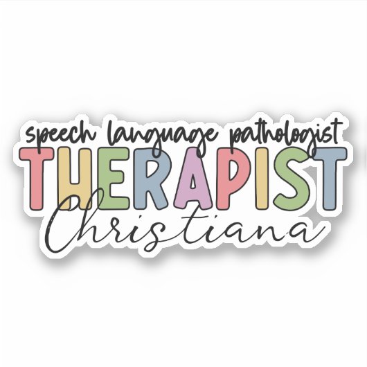 Aangepaste SLP Speech Language Patholoog Sticker (Voorkant)
