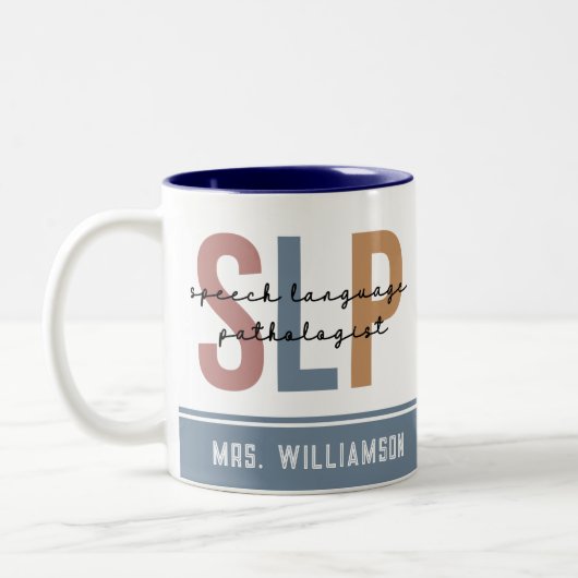 Aangepaste SLP Speech Language Patholoog Tweekleurige Koffiemok (Links)