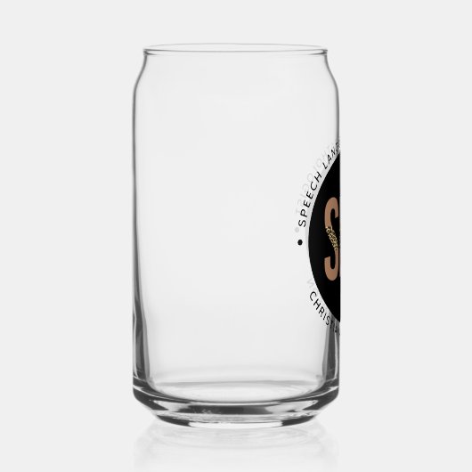 Aangepaste SLP Speech Pathologist Leopard Print Gi Blikvorm Glas (Rechts)