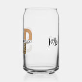 Aangepaste SLP Speech Patholoog Leopard Print Blikvorm Glas (Links)